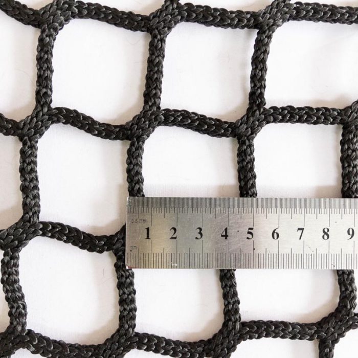 Extra Heavy Duty Cargo Net Black 2.7m x 2.4m with Webbing Edging 45mm mesh