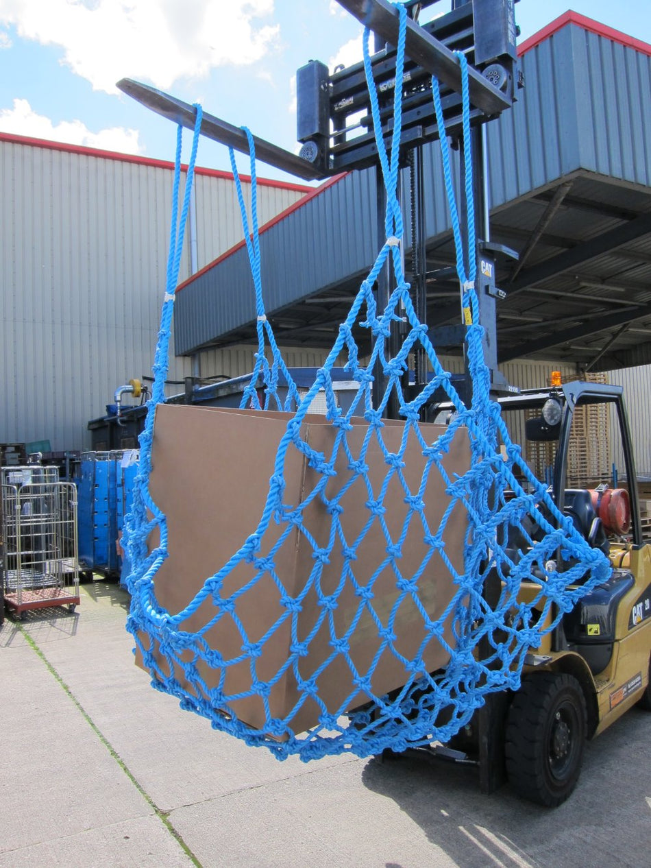 Extra Heavy Duty Certified Hoist Net 150kgs SWL 1.2m x 1.2m Blue