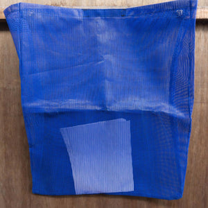 Bespoke recycling pouch for trolley with Velcro.