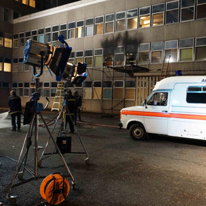 Cargo safety net in use on a film set (customer photo).