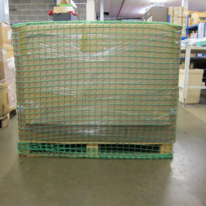 Light green pallet cover net.