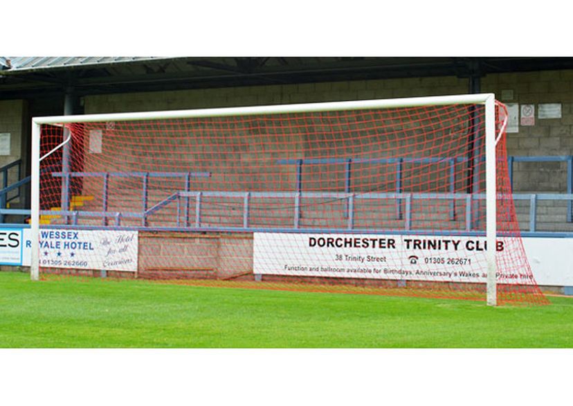 Pair of Full Size Continental Football Goal Nets 24ft 7in x 8ft 2in - Single Colour - Made in UK