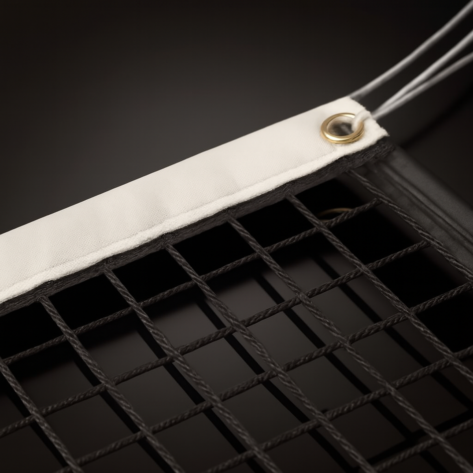 2.3mm Knotless Polypropylene Tennis Net With Top Band - 12.72m x 1.07m