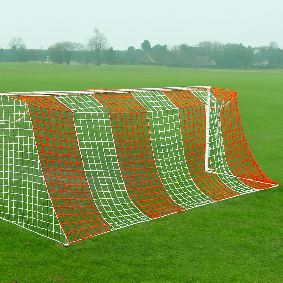 Pair of 5-a-side Full Size Goal Nets 16ft x 4ft - Vertical Stripes