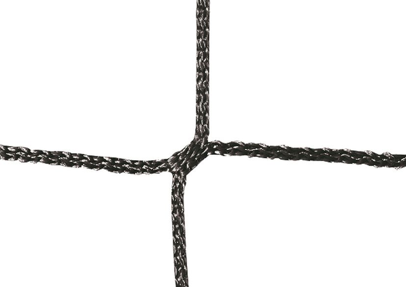 Black 2 bay socketed golf cage and net with 33.7mm galvanised steel frame and high-impact netting