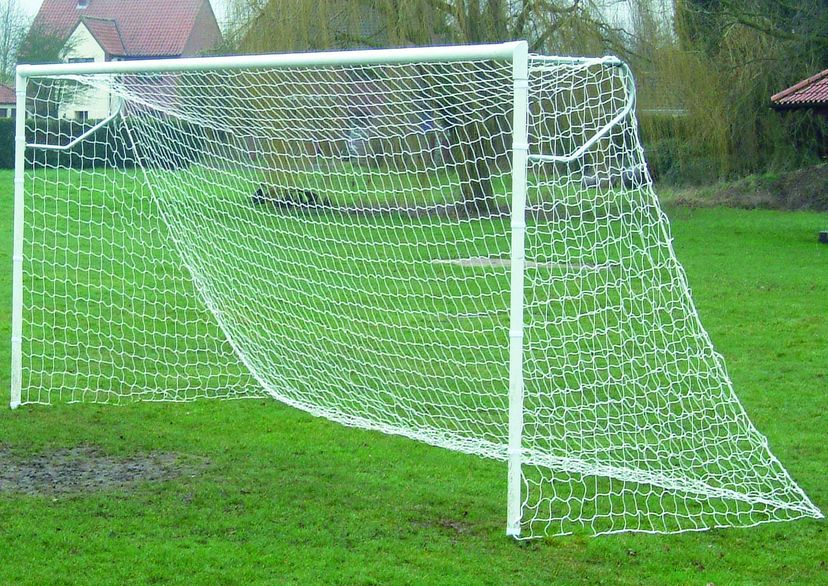Pair of Full Size Football Goal Nets 24ft x 8ft - 3mm Diameter - Made in UK