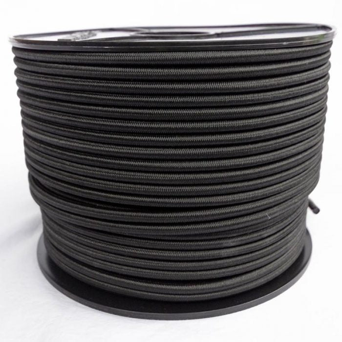 6mm Bungee / Shock Cord Black 100m Roll