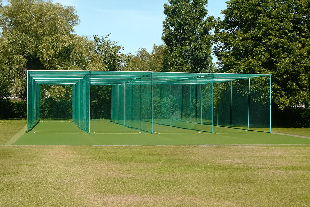 Bay Netting 4 Bay Heavy Duty Fixed Frame Cricket Cage & Net - 21.95m x 14.64m ...