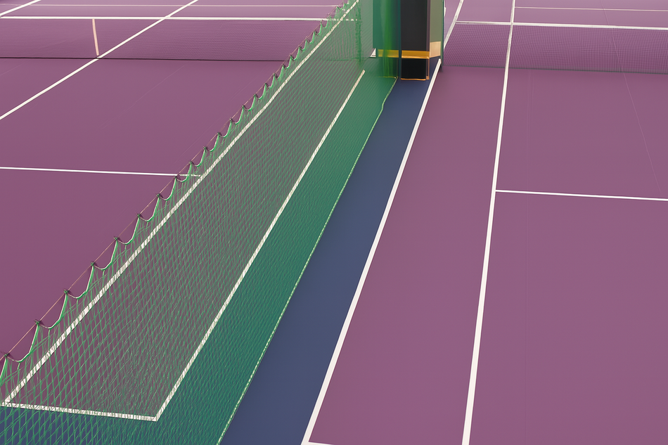 Tennis Divider Net 40m x 3m With Plastic Bottom & Leadline Base