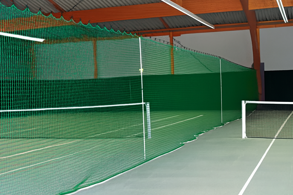 Tennis Divider Net 40m x 2.5m With Plastic Bottom & Leadline Base - F/R Treated