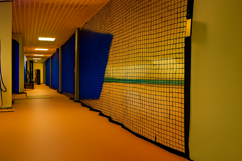 Tennis Divider Net 40m x 3m With Plastic Bottom & Leadline Base