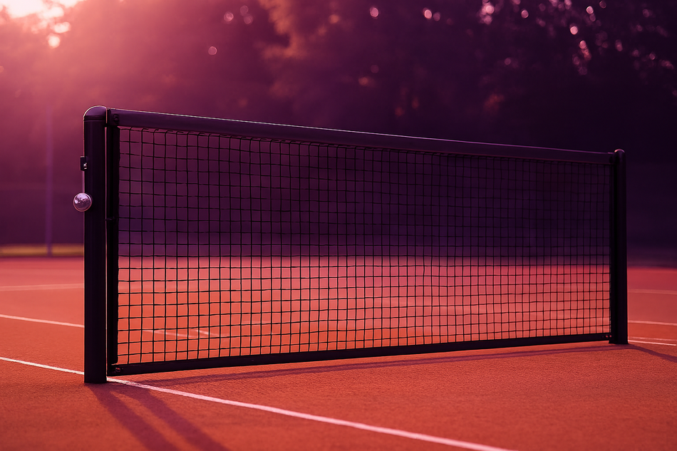 Single 3mm Knotless Polypropylene Tennis Net 12.72m x 1.07m With Top Band