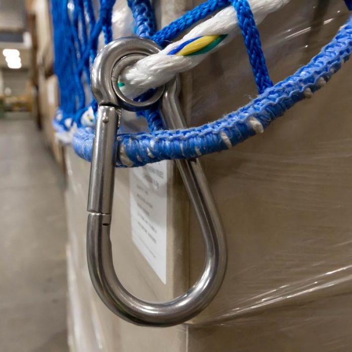 Pallet Cover Net With Border Rope and Carabine Clips