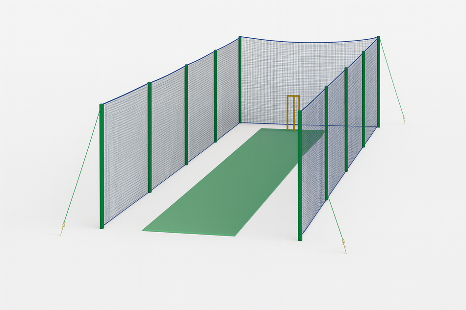 Single Lane Cricket Net & Pole Kit - 14.64m Long