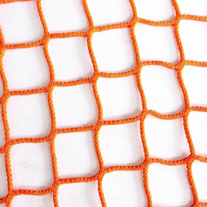 Orange knotless netting