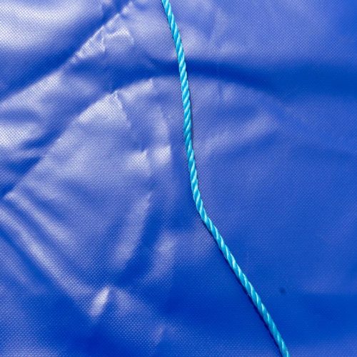 Blue PVC cover with tie rope