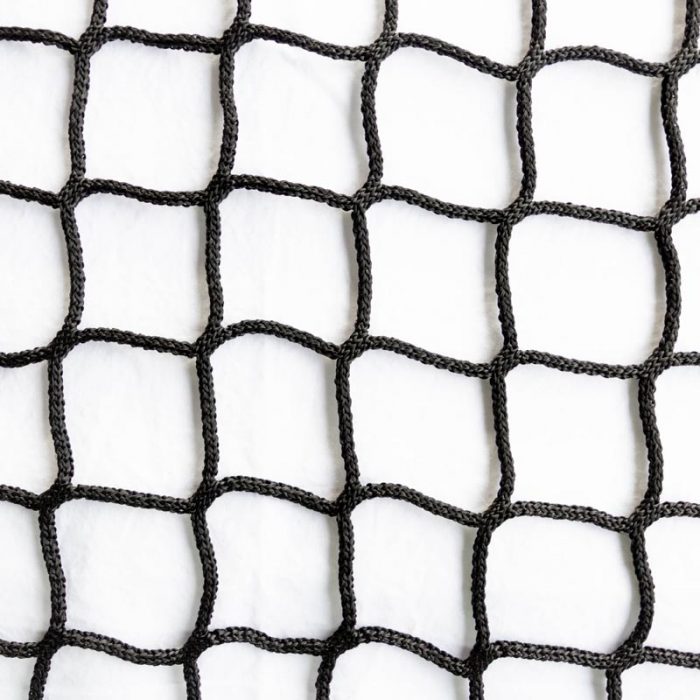Black knotless net with mesh approx. 45mm