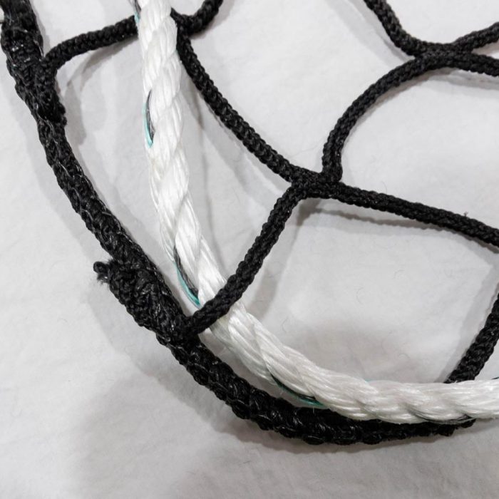 Close up of safety net with border rope