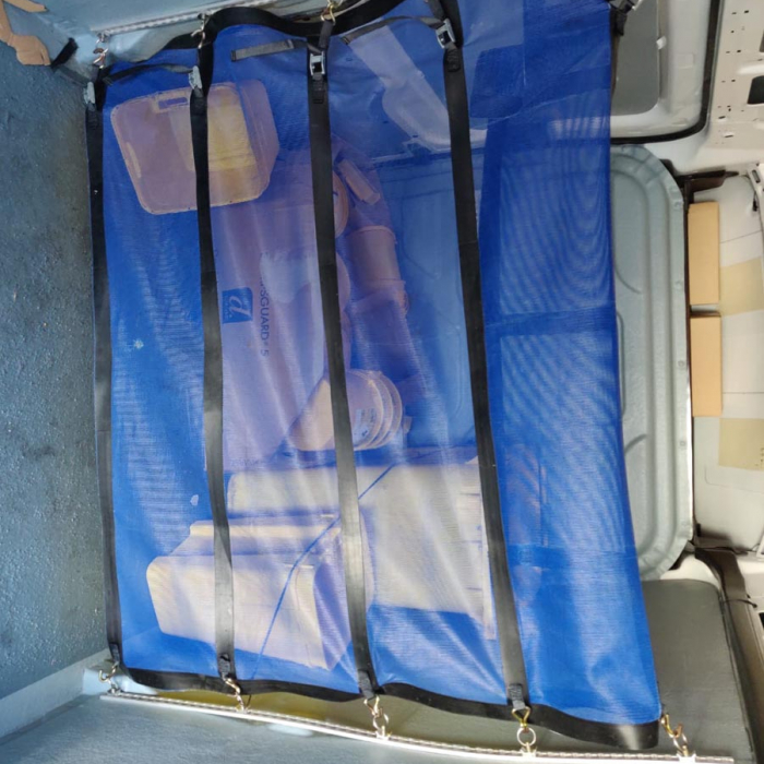 Blue partition net for a commercial vehicle
