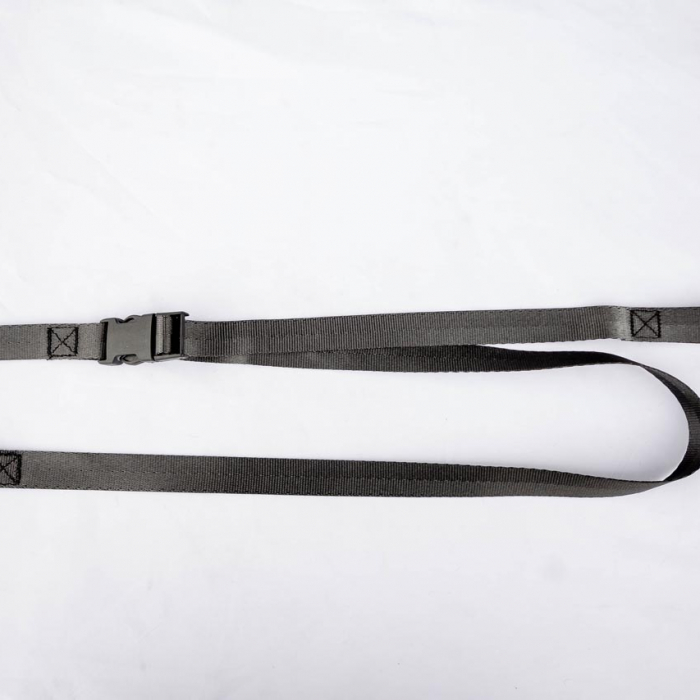 Custom-made webbing strap with side release buckle and anchor plates