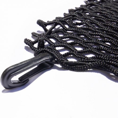 Elasticated netting with bungee threaded and plastic hook